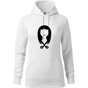 Dámská mikina Dámská kadeřnice - Mikina dámská Cape s kapucí - L ( Bílá )