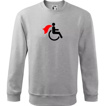 Chlapecké tričko Super vozíčkář - Mikina Essential dětská - 146 cm/10 let ( Světlešedý Melír )