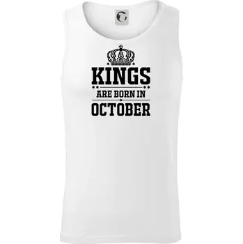 Pánské termoprádlo Kings are born in October - Tílko pánské Core - 2XL ( Bílá )