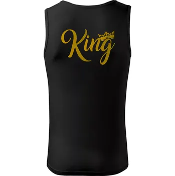 King Queen Rodinná zlatá - Tílko pánské Core - L ( Černá )