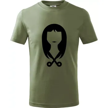 Dámská kadeřnice - Tričko dětské bavlněné - 122 cm/6 let ( Khaki )