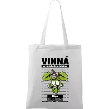 Vinná réva odsouzena Müller Thurgau - Taška bavlněná - 42 x 38 cm ( Bílá )