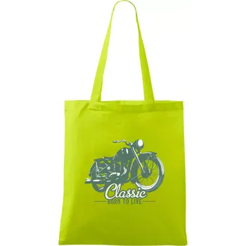 Born to live classic - Taška bavlněná - 42 x 38 cm ( Limetková )