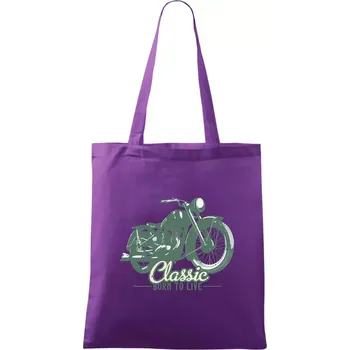 Born to live classic - Taška bavlněná - 42 x 38 cm ( Fialová )