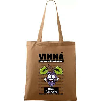 Nákupní taška Vinná réva odsouzena Pálava - Taška bavlněná - 42 x 38 cm ( Cappuccino )