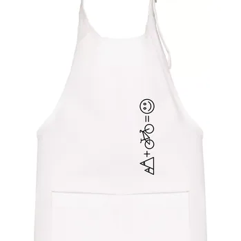 Kuchyňská zástěra Hory kolo úsměv - Dětská zástěra na vaření - Univerzální velikost ( Bílá )