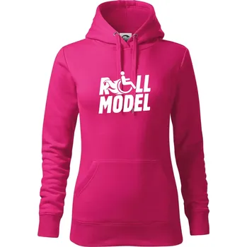 Dámská mikina Roll model - Mikina dámská Cape s kapucí - M ( Purpurová )