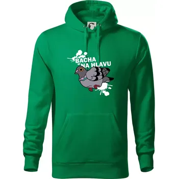 Pánská mikina Bacha na hlavu - Mikina pánská Cape s kapucí - M ( Středně zelená )