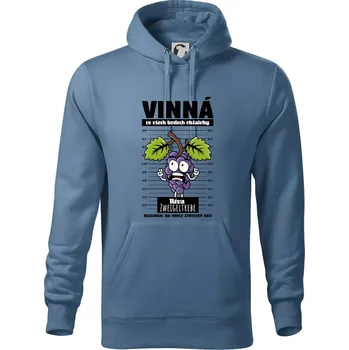 Pánská mikina Vinná réva odsouzena Zweigeltrebe - Mikina pánská Cape s kapucí - 5XL ( Denim )