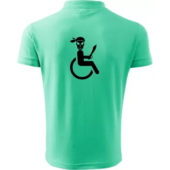 Pánská košile Pirát vozíčkář - Polokošile pánská Pique Polo 203 - 4XL ( Mátová )