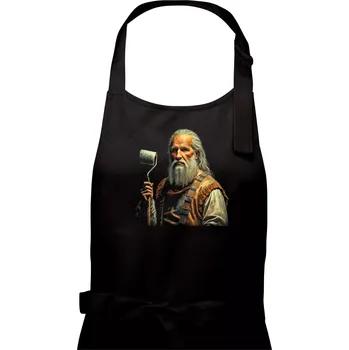 Kuchyňská zástěra Leonardo da Vinci malíř pokojů - Pánská zástěra na vaření - Univerzální velikost ( Černá )