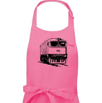 Kuchyňská zástěra Vlak 753 - Pánská zástěra na vaření - Univerzální velikost ( Růžová )