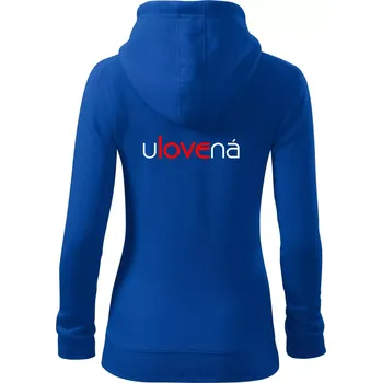 Dámská mikina Ulovená a ulovený - Dámská mikina trendy zipper s kapucí - M ( Královská modrá )