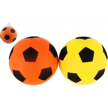 Dětský míč pěnový fotbalový míč 21 cm v síťce, 2 barvy