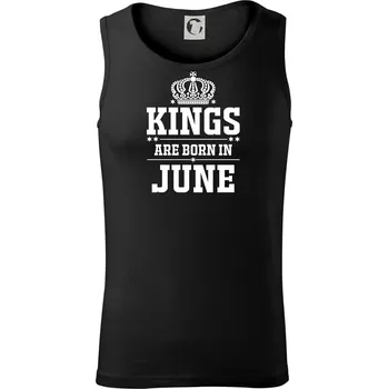 Pánská móda Kings are born in June - Tílko pánské Core - XL ( Černá )