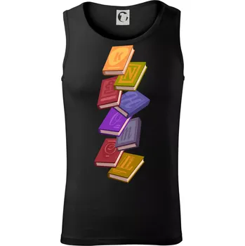 Pánské termoprádlo Knihomol letící knihy - Tílko pánské Core - XL ( Černá )