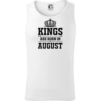 Kings are born in August - Tílko pánské Core - XL ( Bílá )