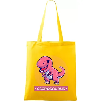 Dinosauří rodina - ségra - Taška bavlněná - 42 x 38 cm ( Žlutá )