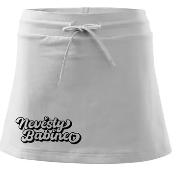 Dámská sukně Nevěsty babinec obrys - Sportovní sukně - two in one - XS ( Bílá )