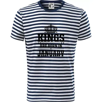 Pánská móda Kings are born in January - Triko na vodu - S ( Prouhovaná )