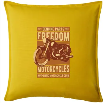 Polštář Motorcycles freedom - Polštář 50x50 - 50x50 - Pouze potah ( Žlutá )