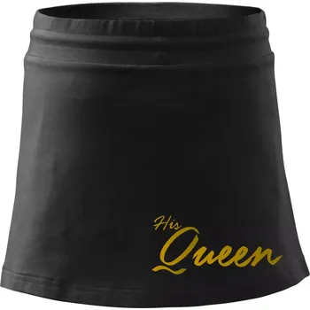 Dámská sukně The King - His Queen - psací - Sportovní sukně - two in one - L ( Černá )