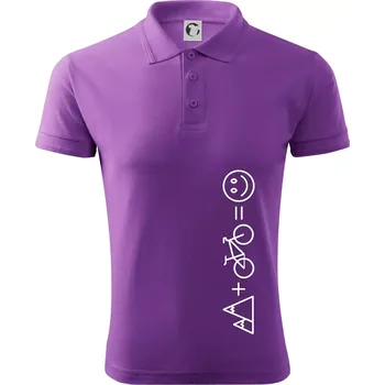 Pánská košile Hory kolo úsměv - Polokošile pánská Pique Polo 203 - XL ( Fialová )