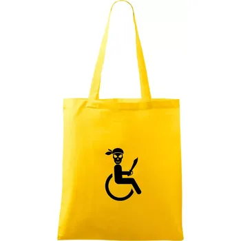 Pirát vozíčkář - Taška bavlněná - 42 x 38 cm ( Žlutá )