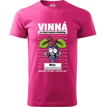 Pánská móda Vinná réva odsouzena Svatovavřinecké - Klasické pánské triko vyšší gramáže - XL ( Purpurová )