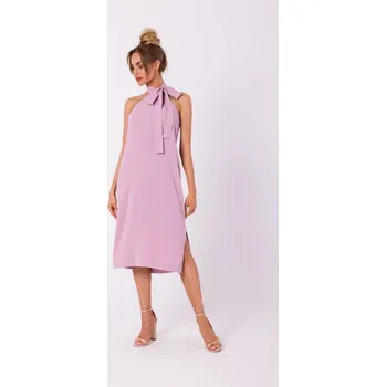 Dámské šaty Krepové šaty M736 lila - Moe XXL