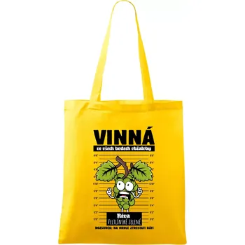Vinná réva odsouzena Veltlínské zelené - Taška bavlněná - 42 x 38 cm ( Žlutá )