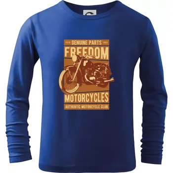 Chlapecké tričko Motorcycles freedom - Triko dětské Long Sleeve - 122 cm/6 let ( Královská modrá )