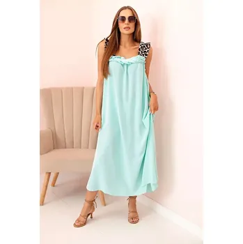 Dámské šaty Dámské šaty s ramínky s leopardím potiskem mincovna UNI