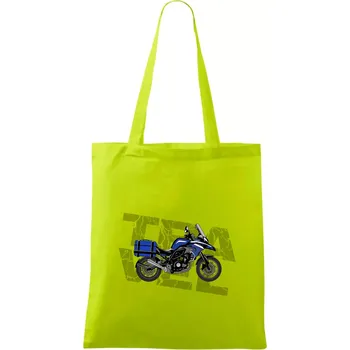 Cestovní enduro modré - Taška bavlněná - 42 x 38 cm ( Limetková )