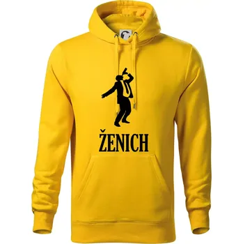 Pánská mikina Ženich alkohol - Mikina pánská Cape s kapucí - M ( Žlutá )