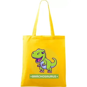 Dinosauří rodina - brácha - Taška bavlněná - 42 x 38 cm ( Žlutá )