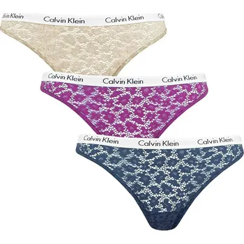 Kalhotky Dámské brazilky Carousel Lace 3Pack QD3925E-6Q2 - Calvin Klein L