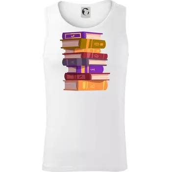 Knihomol stojící knihy - Tílko pánské Core - L ( Bílá )