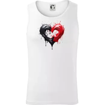 Srdce rozprsknuté - Barvy Černé Hory - Tílko pánské Core - XL ( Bílá )