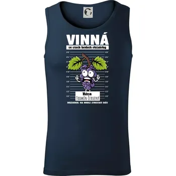 Vinná réva odsouzena Tramín červený - Tílko pánské Core - L ( Námořní modrá (velmi tmavá - téměř černá) )