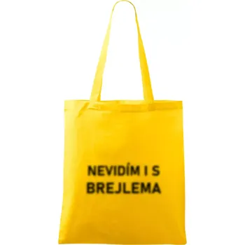 Nevidím i s brejlema - Taška bavlněná - 42 x 38 cm ( Žlutá )