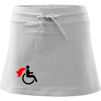Dámská sukně Super vozíčkář - Sportovní sukně - two in one - S ( Bílá )