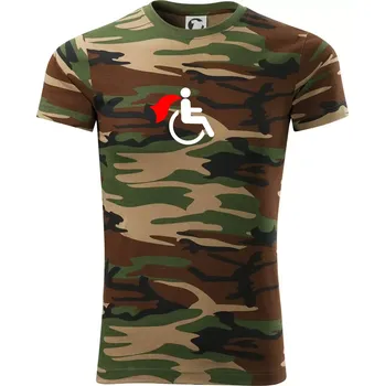 Pánské tričko Super vozíčkář - Army CAMOUFLAGE - XL ( Hnědý maskáč )