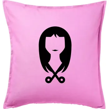 Polštář Dámská kadeřnice - Polštář 50x50 - 50x50 - Pouze potah ( Růžová )