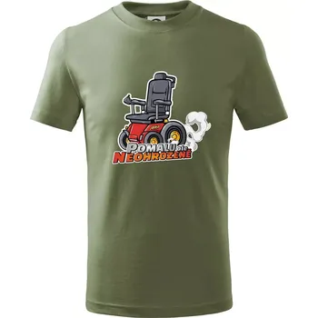 Pomalu, ale neohroženě - Tričko dětské bavlněné - 122 cm/6 let ( Khaki )