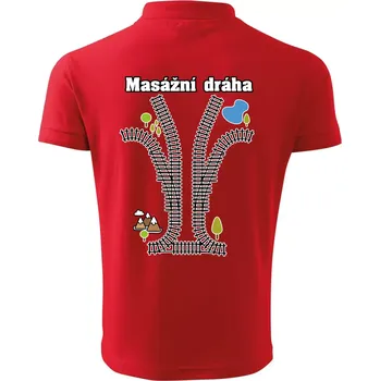 Pánská košile Masážní dráha - Polokošile pánská Pique Polo 203 - L ( Červená )