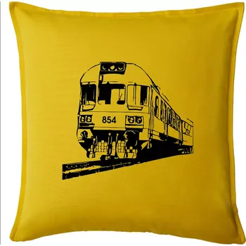 Polštář Vlak 854 - Polštář 50x50 - 50x50 - Pouze potah ( Žlutá )