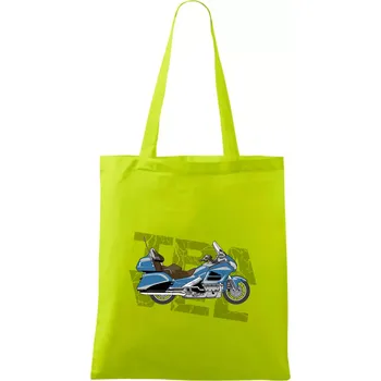 Cestovní motorka Amerika modrá - Taška bavlněná - 42 x 38 cm ( Limetková )