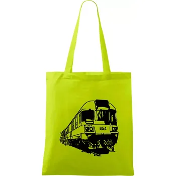 Vlak 854 bok - Taška bavlněná - 42 x 38 cm ( Limetková )