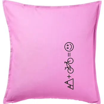 Polštář Hory kolo úsměv - Polštář 50x50 - 50x50 - Pouze potah ( Růžová )